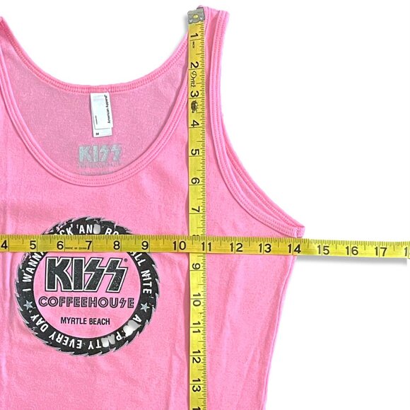 Vintage KISS Coffehouse / Myrtle Beach, SC / Junior’s Pink Logo Tank - Picture 7 of 8